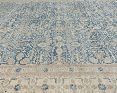 8x10 Blue Chobi Fine Quality Afghan Hand Knotted Wool Area Rug