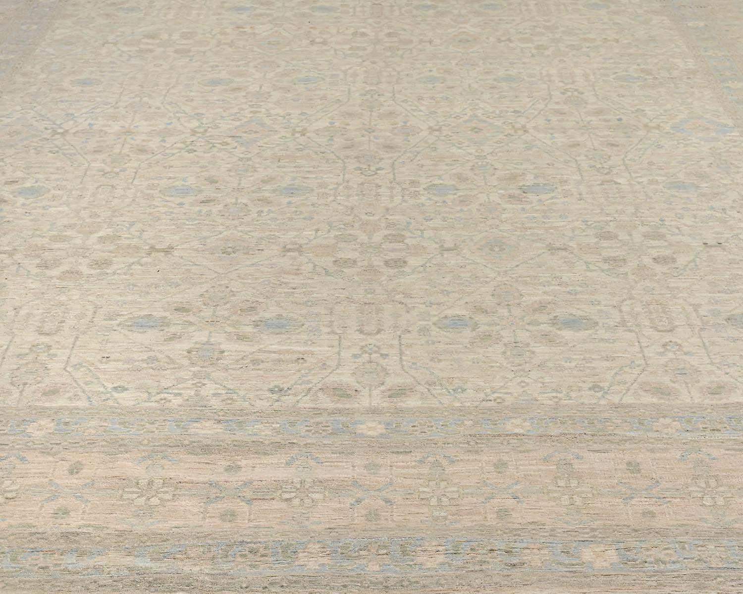 8x10 Chobi Fine Quality Beige Afghan Hand Knotted Wool Area Rug