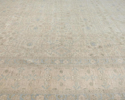 8x10 Chobi Fine Quality Beige Afghan Hand Knotted Wool Area Rug
