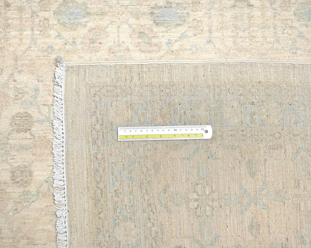 8x10 Chobi Fine Quality Beige Afghan Hand Knotted Wool Area Rug