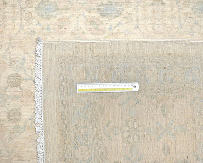 8x10 Chobi Fine Quality Beige Afghan Hand Knotted Wool Area Rug