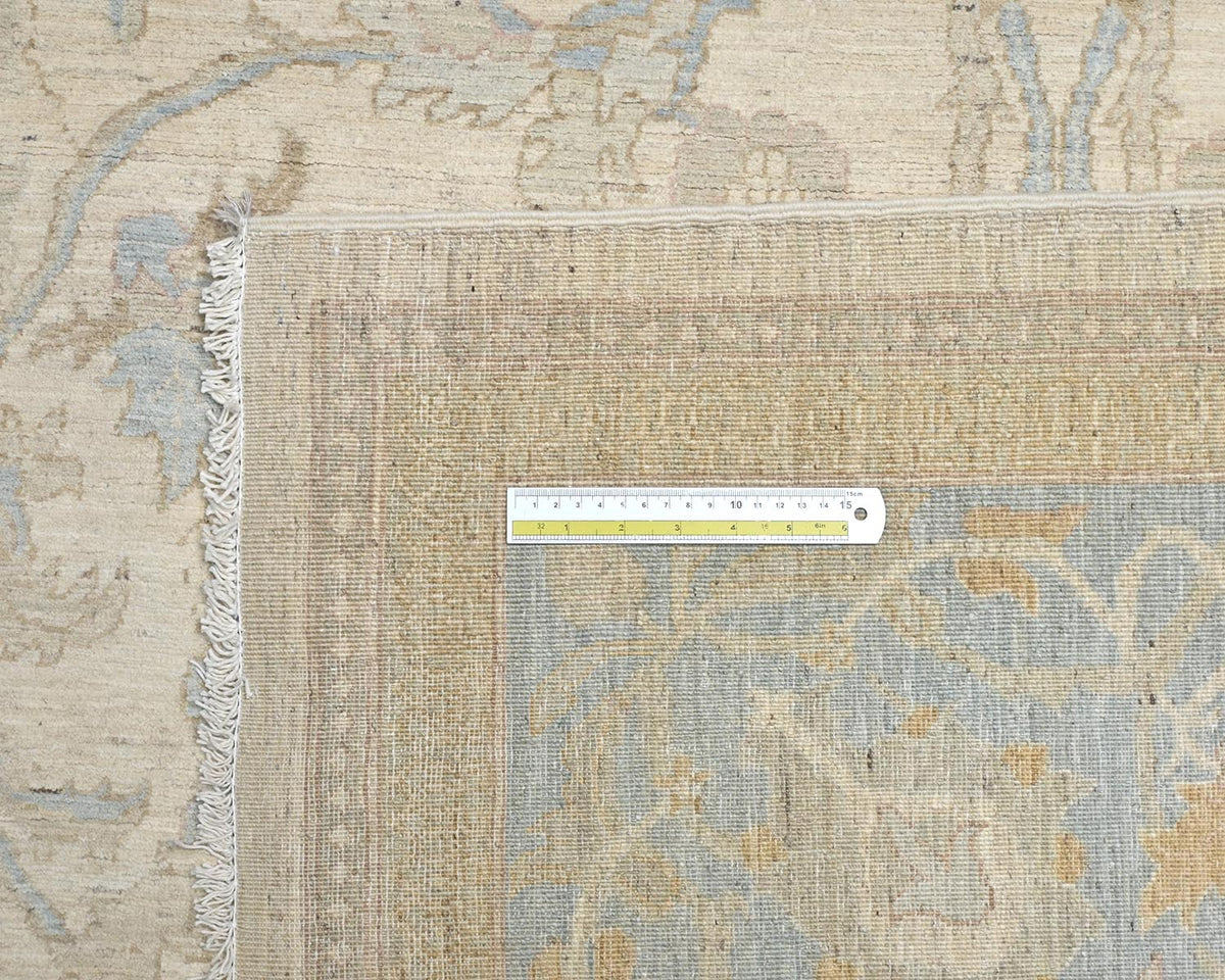 Alfombra afgana de lana anudada a mano, color beige, de 8 x 10 pulgadas, Chobi