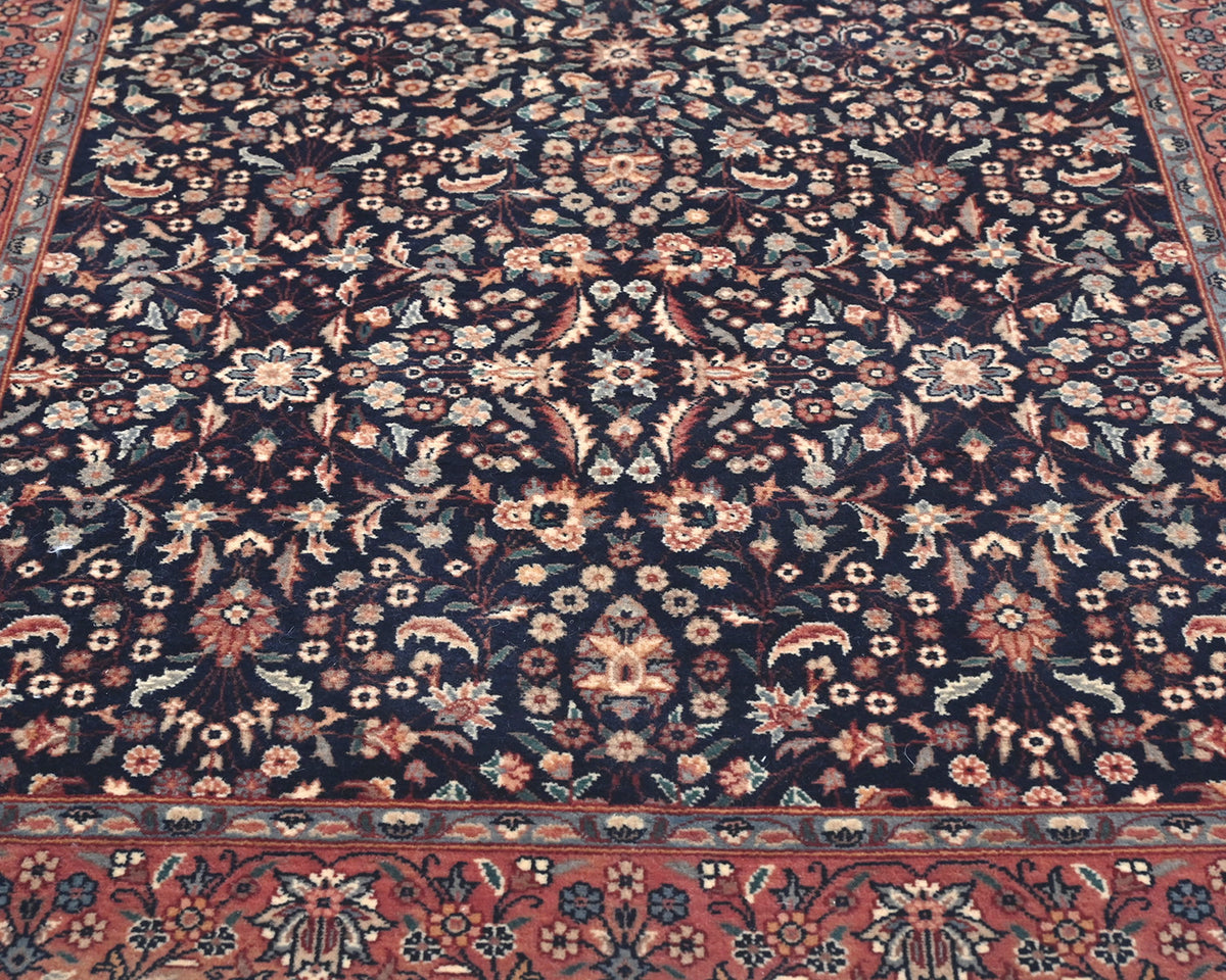 3x5 Oriental Navy Blue Persian Style Hand Knotted Wool Area Rug