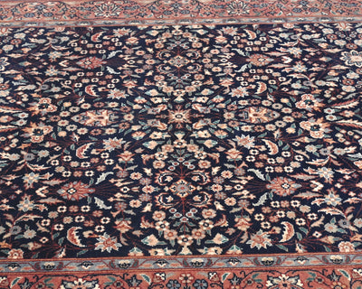 3x5 Oriental Navy Blue Persian Style Hand Knotted Wool Area Rug