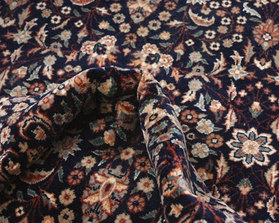 3x5 Oriental Navy Blue Persian Style Hand Knotted Wool Area Rug