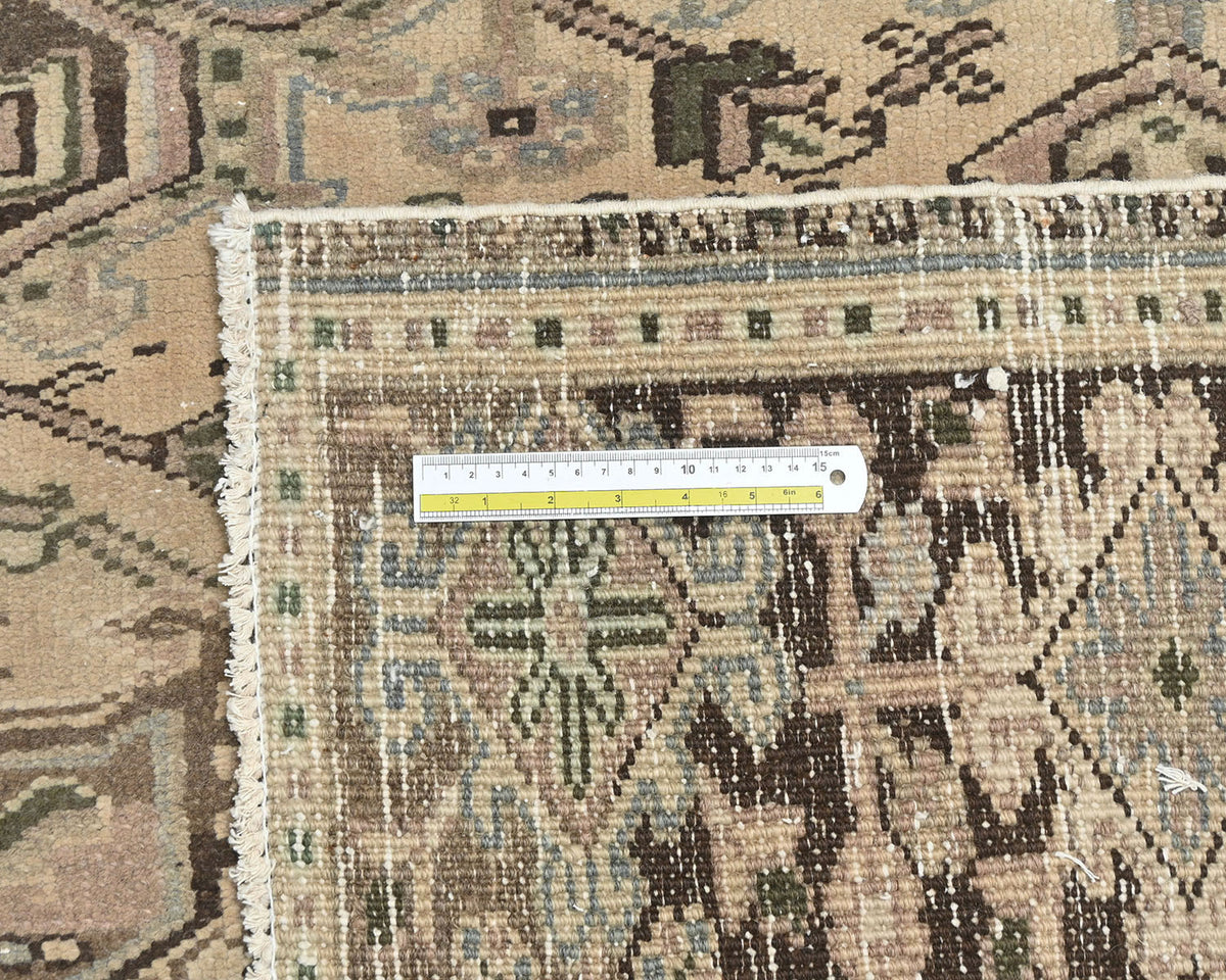 10x12 Vintage Heriz Brown Persian Style Hand Knotted Wool Area Rug