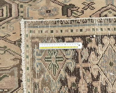 10x12 Vintage Heriz Brown Persian Style Hand Knotted Wool Area Rug