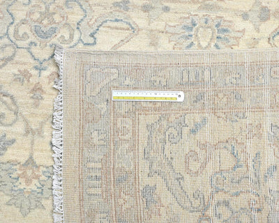 12x15 Feet Zeigler Beige Afghan Hand Knotted Wool Area Rug