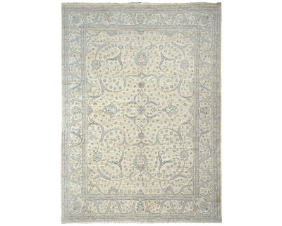 13x17 Zeigler Beige Afghan Hand Knotted Wool Area Rug