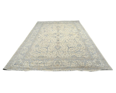 13x17 Zeigler Beige Afghan Hand Knotted Wool Area Rug