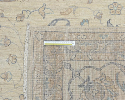 13x17 Zeigler Beige Afghan Hand Knotted Wool Area Rug