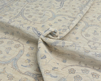 13x17 Zeigler Beige Afghan Hand Knotted Wool Area Rug