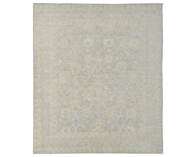 8x10 Gray Chobi Fine Quality Afghan Hand Knotted Wool Area Rug