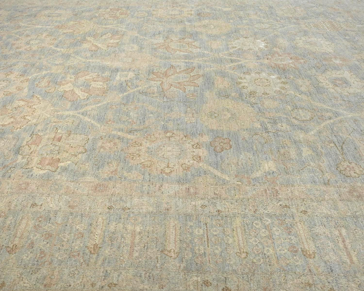 8x10 Gray Chobi Fine Quality Afghan Hand Knotted Wool Area Rug