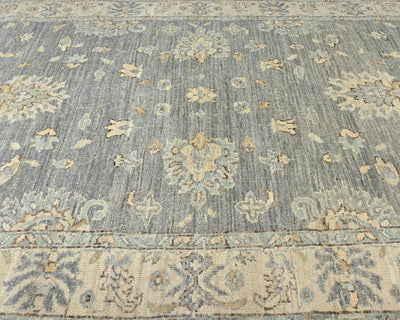 4x6 Zeigler Gray Afghan Hand Knotted Wool Area Rug