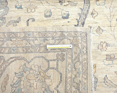 14x0 Zeigler Beige Afghan Hand Knotted Wool Area Rug