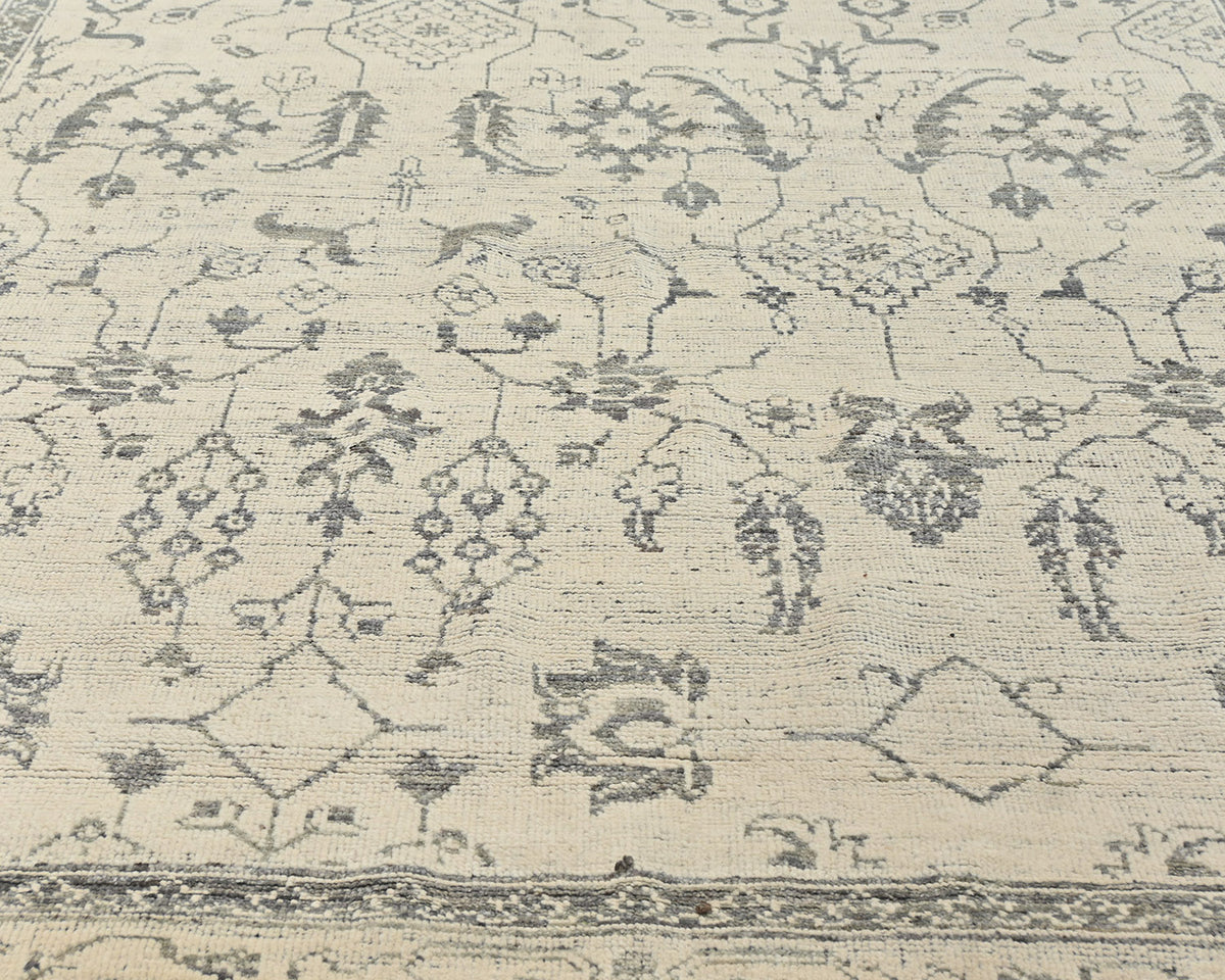 Alfombra marroquí de lana tejida a mano en beige de 8 x 10 pulgadas