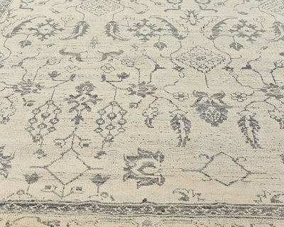8x10 Moroccan Beige Hand Woven Wool Area Rug
