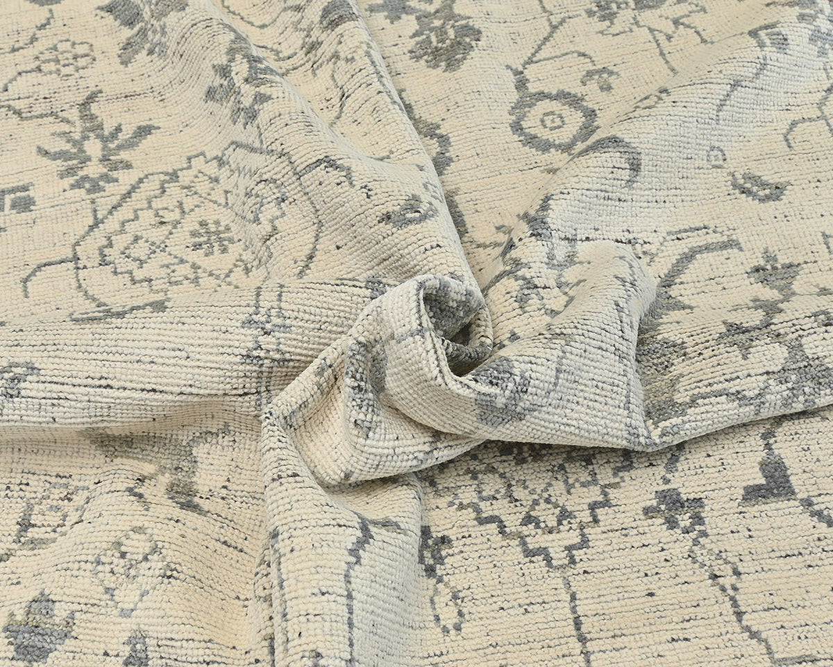 8x10 Moroccan Beige Hand Woven Wool Area Rug