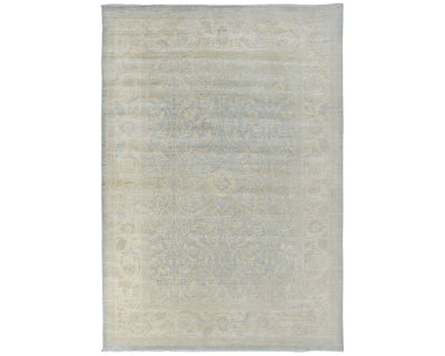 9x12 Chobi Fine Quality Gray Afghan Hand Knotted Wool Area Rug