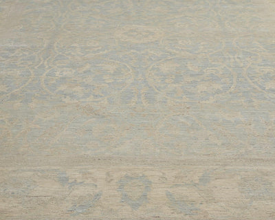 9x12 Chobi Fine Quality Gray Afghan Hand Knotted Wool Area Rug