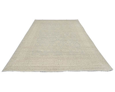 Alfombra afgana de lana anudada a mano, color gris, de 9 x 12 pulgadas, Chobi