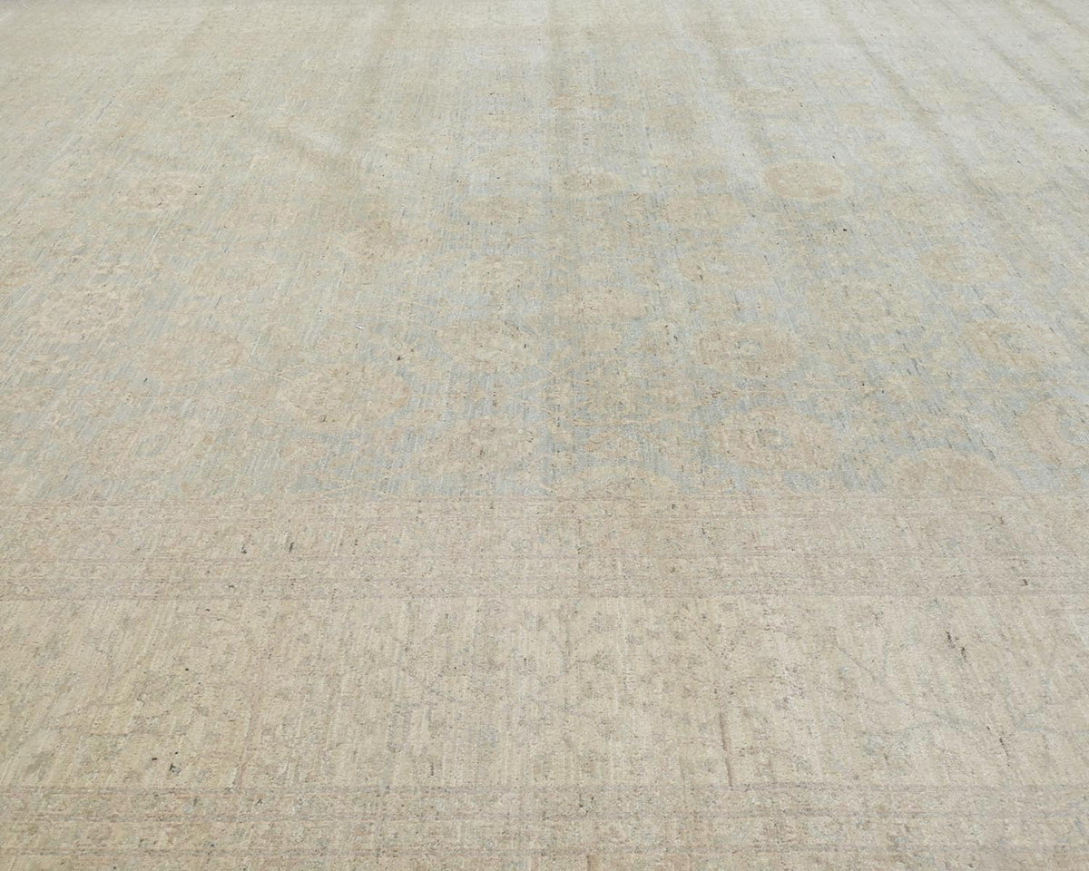 9x12 Chobi Fine Quality Gray Afghan Hand Knotted Wool Area Rug