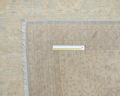 Alfombra afgana de lana anudada a mano, color gris, de 9 x 12 pulgadas, Chobi