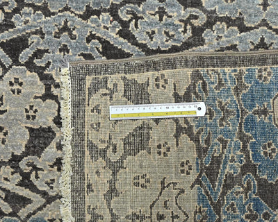 4x6 Zeigler Gray Blue Afghan Hand Knotted Wool Area Rug
