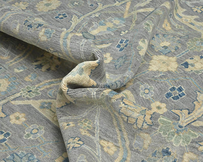 12x15 Zeigler Gray Afghan Hand Knotted Wool Area Rug