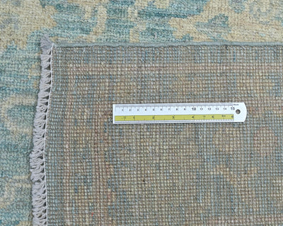 4x6 Soft Blue Oushak Turkish Handmade Traditional Wool Area Rug