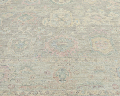 Gray Turkish Oushak Hand Knotted Traditional 8x10 Feet Wool Area Rug