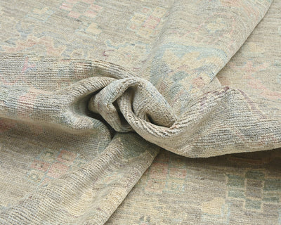 Gray Turkish Oushak Hand Knotted Traditional 8x10 Feet Wool Area Rug
