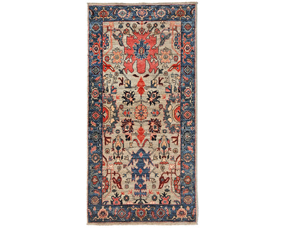 3x6 Gray Blue Aryana Afghan Hand Knotted Veg Dye Wool Area Rug