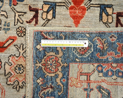3x6 Gray Blue Aryana Afghan Hand Knotted Veg Dye Wool Area Rug