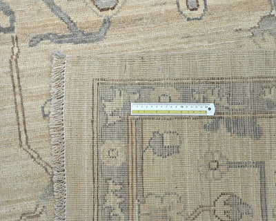 10x14 Gray Oushak  Turkish Hand Knotted Soft Wool Area Rug