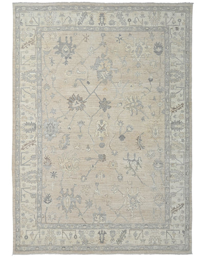 10x14 Brown Oushak Turkish Hand Knotted Soft Wool Area Rug