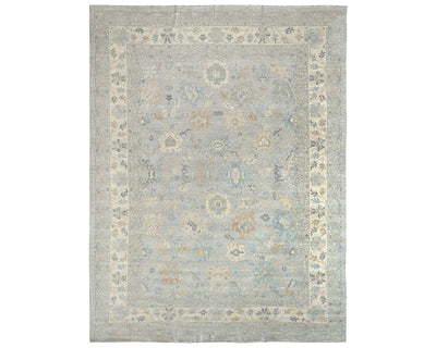 14x20 Zeigler Gray Afghan Hand Knotted Wool Area Rug