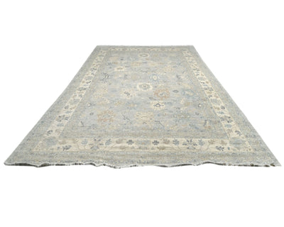 14x20 Zeigler Gray Afghan Hand Knotted Wool Area Rug