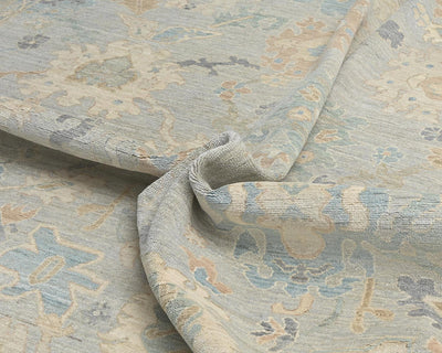 14x20 Zeigler Gray Afghan Hand Knotted Wool Area Rug