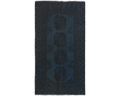3x6 Vintage Blue Gray Persian Style Over Dyed Hand Knotted Low Pile Wool Area Rug