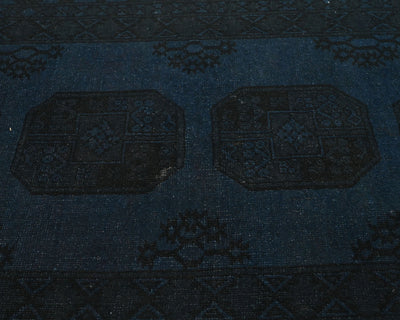 3x6 Vintage Blue Gray Persian Style Over Dyed Hand Knotted Low Pile Wool Area Rug