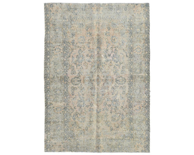 Alfombra de lana anudada a mano, estilo persa, vintage, marrón, 4x6