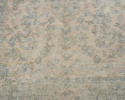 Alfombra de lana anudada a mano, estilo persa, vintage, marrón, 4x6