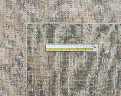 Alfombra de lana anudada a mano, estilo persa, vintage, marrón, 4x6