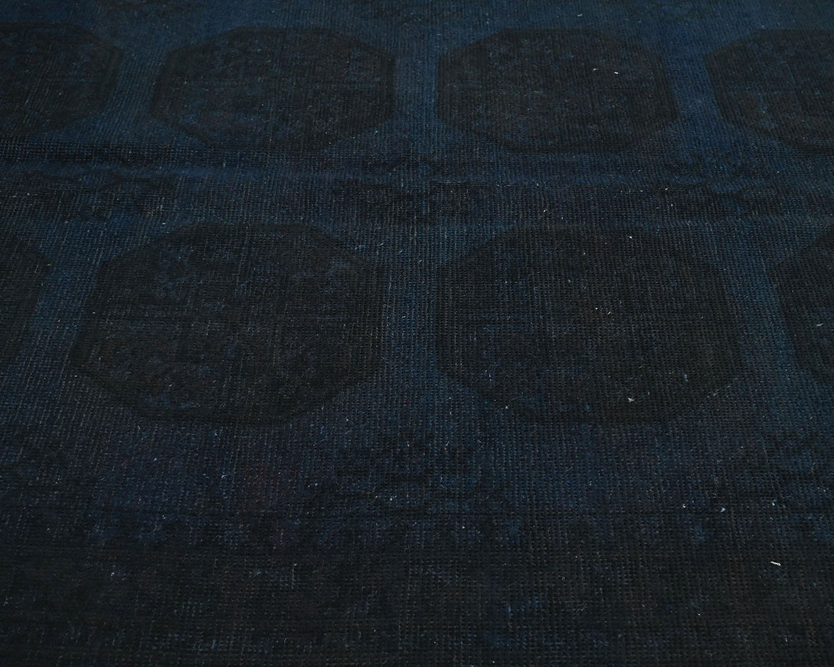 6x8 Vintage Blue Over Dyed Persian Style Hand Knotted Low Pile Wool Area Rug