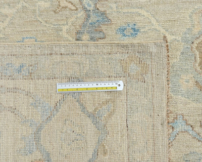 Silver Gray Turkish Oushak Hand Knotted Oriental 9x12 Soft Wool Area Rug
