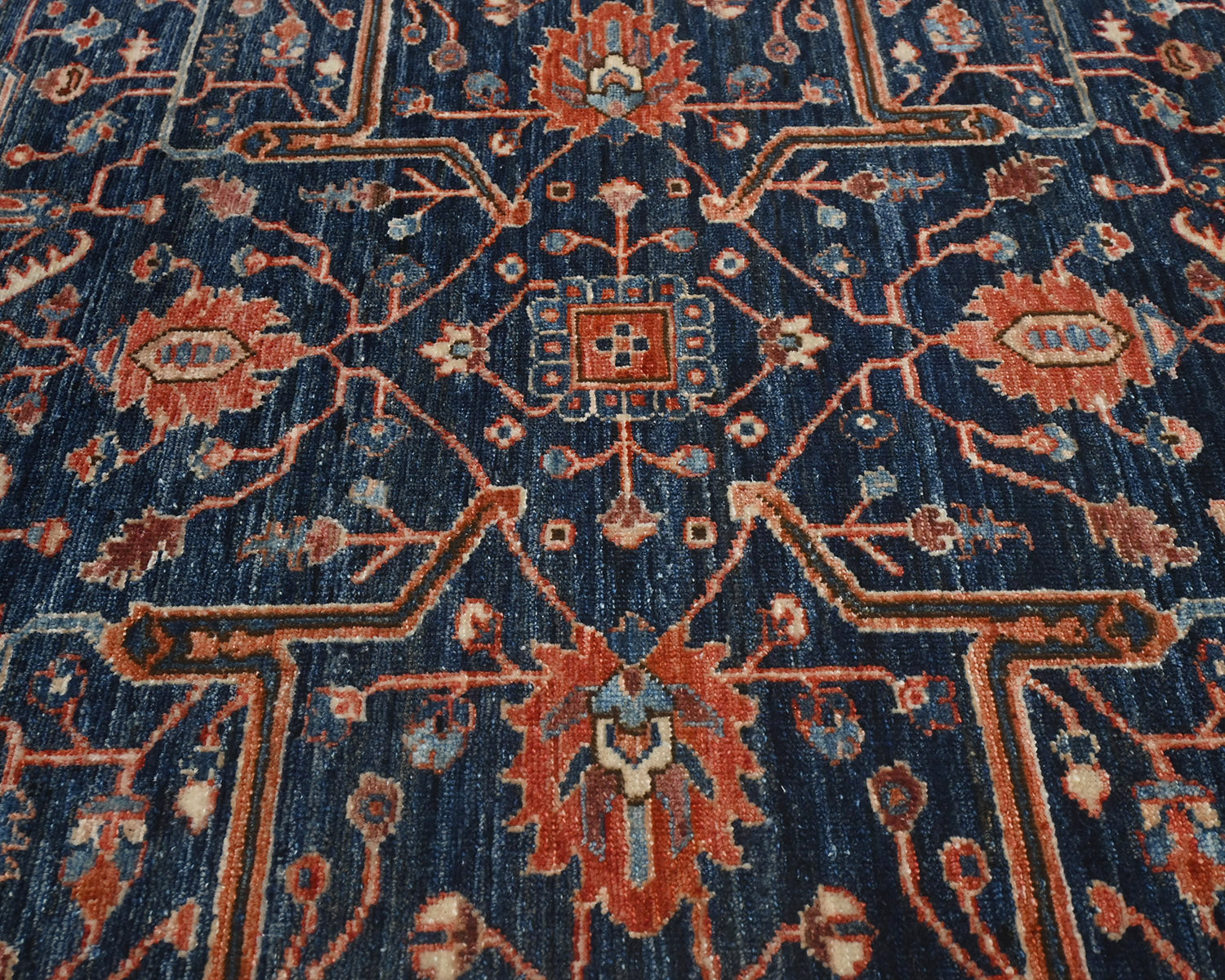 3x5 Blue Aryana Afghan Hand Knotted Veg Dye Wool Area Rug