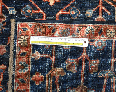 3x5 Blue Aryana Afghan Hand Knotted Veg Dye Wool Area Rug