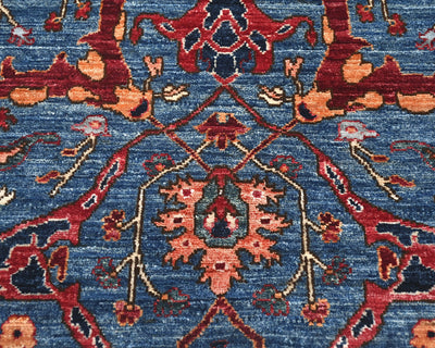 3x5 Blue Aryana Afghan Hand Knotted Veg Dye Wool Area Rug